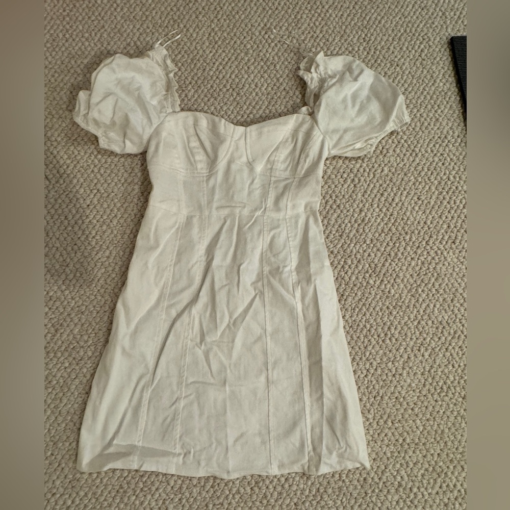 ASTR The Label White Denim Mini Dress